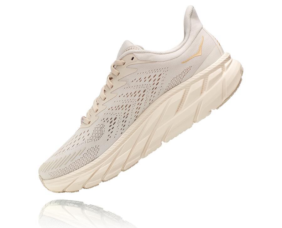 Hoka One One Mens Running Shoes - Clifton 7 - White - HLMF73581